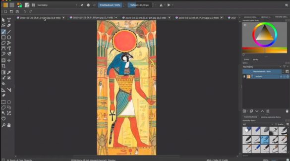 Krita – Hogyan rajzolj egyiptomi kifestőt