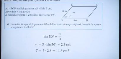 Matematika – A trigonometriai számítások háromszögekben