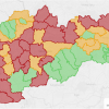 Már 41 járás vörös, szinte egész Délnyugat-Szlovákia