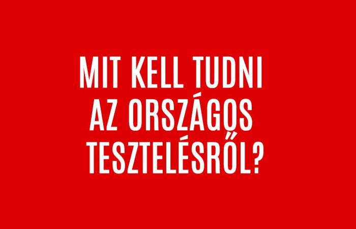 Az országos tesztelés menete