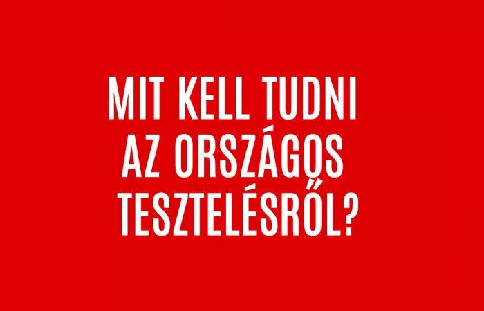 Az országos tesztelés menete