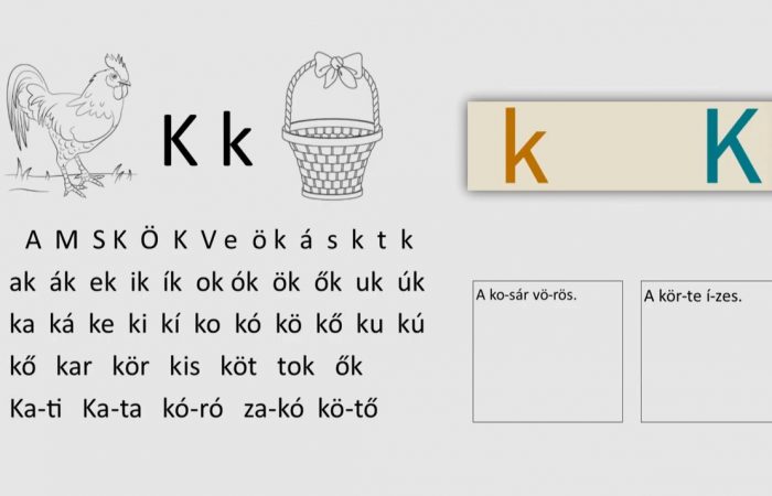 Távtanítás – A nyomtatott betűk: K, k