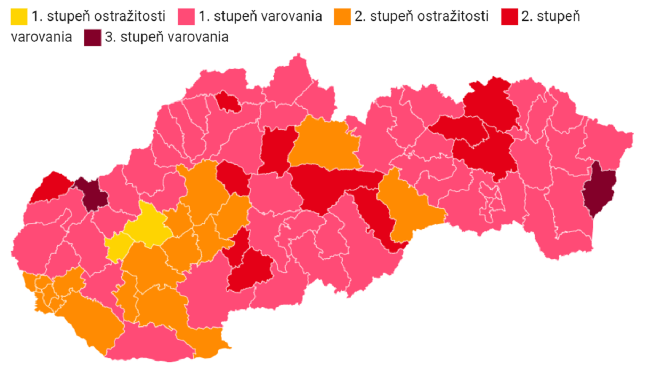 narancssárgába (Forrás: gov.sk)