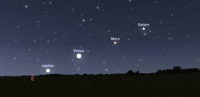 Látványos égi jelenség: négy bolygó és a Hold egy sorban