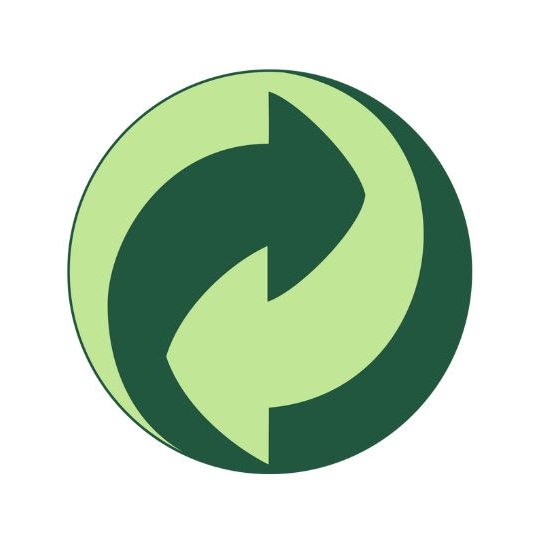 Green dot recycling symbol